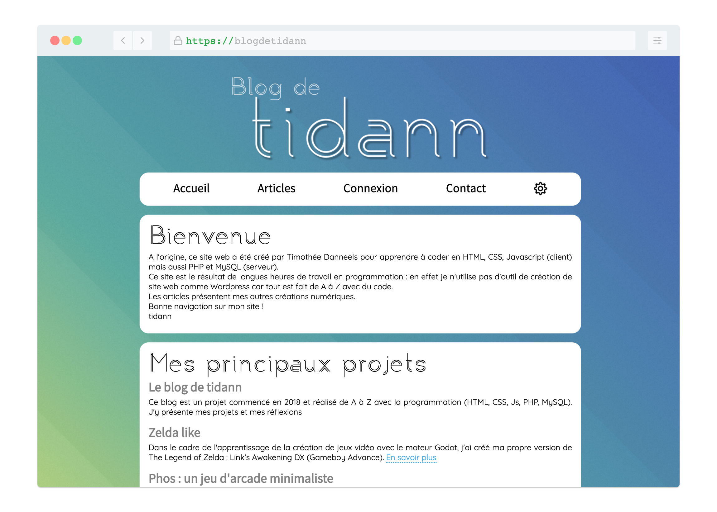 ancien site web blog de tidann